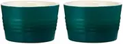 Baccarat Le Connoisseur Set of 2 Stoneware Ramekin 9cm - Teal