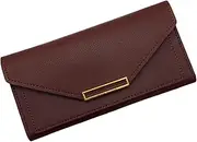 [VALICLUD] Wallet Women Retro Appearance Multifunctional Bag High Class Pu Leather Card Slot Cash Compartment