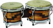 Artesano Professional Bongos - Mohena and Tropical Walnut, Escalando Pattern