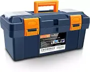 16.5-Inch Tool Box with Removable Tray, Small Parts Box on the Lid Is Removable,