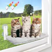 Foldable Window Perch for Cats | Cordless Cat Hammock With 4 Suction Cups | 2 Free Toy Rats Included