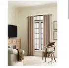 Allen Roth Haldis 84-in Taupe Light Filtering Single Curtain Panel 3491200