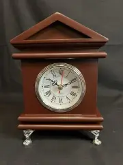 Godinger Silver Art Co. Mahogany Finish Wooden Arch Clock