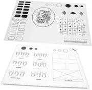 IWOWHERO 2pcs Silicone Manicure Mats Nail Art Coloring Pad Nail Training Mat Manicure Supply