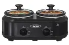 Double Slow Cooker - 2.5 Qt Dual Pot Buffet Server with Adjustable Temp, Stainle
