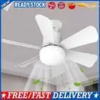 Small Ceiling Fan Modern Ceiling Fan with LED Light Remote Control for Bedroom