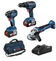 NEW Bosch 18V Professional 3-Piece Brushless Drill, Grinder & Driver Combo Kit
