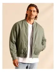 [Maddox] Bergen Washed Cotton Bomber Jacket in Khaki