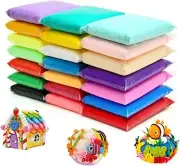 24 Colors Air Dry Clay Magical Kids Clay Ultra Light Modeling Clay Artist Studio