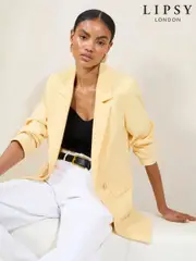 Lipsy Butter Yellow Relaxed Blazer (AU7692) | $76