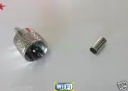 PL259 UHF Male Solder pin crimp for RG58 RG142 RG400 LMR195 cable RF Connector