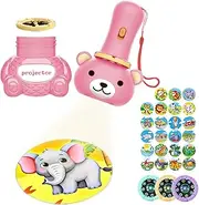 Kids Flashlight Projector Torch | Bear Appearance Story Torches - 24 Patterns Light Toy for Children's Lighting New Year