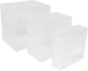 Qianly 3X Acrylic Buffet Risers Dessert Table Display Set Stackable Multipurpose Cube Display Nesting Riser for Food Parties Buffet