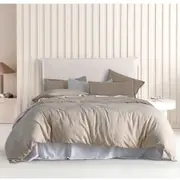 CleverPolly Vintage Washed Soft Touch Quilt Cover Set Linen (Single, Double, Queen, King, Super King)