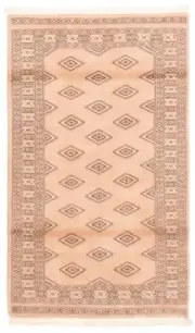 Traditional Hand-Knotted Tribal Carpet 3'1" x 5'3" Wool Area Rug