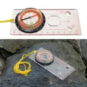 Portable Transparent Map Ruler Compass Orienteering Navigation Acrylic Scale