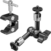 NEEWER 6"/15cm Adjustable Magic Arm with Super Clamp, 1/4" & 3/8" Threads, 1/4" Screws for Flash/LED Light/Microphone/Monitor, Compatible with SmallRig Camera Cage, Max Load: 4.4lb/2kg, ST15C