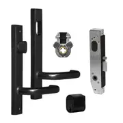 Lockwood 3782 Narrow Mortice Lock Kit Matt Black Cylinder & Turn 3782KIT04MBK