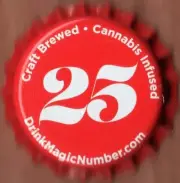 USA Plastic Lined Beer Crown Bottle Cap: Magic Number Brewing Cannabis Soda