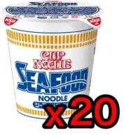NISSIN CUP NOODLE SEAFOOD 75G X 20 PIECE 1 PACK INSTANT RAMEN NOODLES BRAND NEW