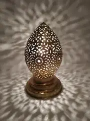 Table Lamp Moroccan Lampshades Finished Antique Brass