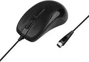 Wired PS2 Mouse Black Color with 1000 DPI Resolution