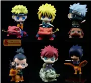 Anime ninja Shippuden Shikamaru Kakashi Gaara Sasuke 6pcs cute Figure Toy Gift
