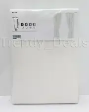Ikea RITVA Curtains 2 Panels (1 pair) 100% Cotton w/ Tie-Back 57" x 118" White