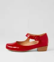 New Ziera Qango Xw Dark Red Patent Leather Heels Womens Shoes Casual