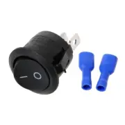 On/Off Round Rocker Switch + Female Crimp Spade Connectors Car
