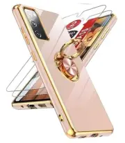 for Samsung Galaxy S20-FE-5G Case: S20FE/S 20FE Phone Case with Tempered Pink