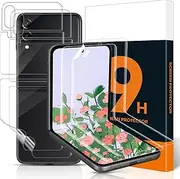 [Carantee] TPU Screen Protector for Tempered Glass for Samsung Galaxy Z Flip 4 5G, High Resolution Protective Glass Film for Galaxy Z Flip 4, Anti-Dust Anti-Fingerprint Z Flip 4 5G Screen Protector Pack