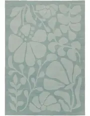 [Miss Amara] Marion Botanical Washable Rug in Blue