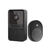 Black Smart Wireless WiFi Video Doorbell Intercom Security Camera Door Bell