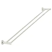 Round Double Towel Rail 900mm, PVD Brushed Nickel