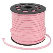 50 Yards x 5mm Faux Suede Leather Cord for Beading, Pink