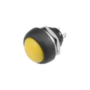2Pcs,12mm Yellow Momentary Push Button Switch Round Button SPST NO