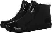[CLSQLXYJZC] Men's Lightweight Durable Waterproof Anti Slip Short Tube PVC Work Rain Boot, Outdoor Sturdy Width Garden Fishing Hunting Rain Boot, for Spring Summer, Outdoors, Walking and Rainy Weather
