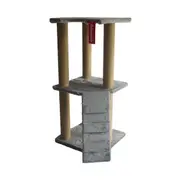 The Catsentials 3 Tier Jute Springboard With Ladder