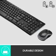 Logitech MK270 Full-size Wireless 2.4G Membrane Keyboard and Mouse Bundle PC/MAC