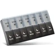 Large Pill Organizer 2 Times a Day, Weekly Pill Case, AM PM Pill Box, Day Nig...
