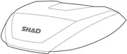 [SHAD] SPARE PARTS LID ALU SH59X, Size 65 cm