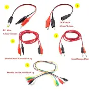 DIY Alligator Clip Electrical Test Leads Jack Set Dual Ended Jumper Wire Cables