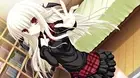 Anime red eyes girls blonde long hair pointy ears room CCG Gaming Mat Desk