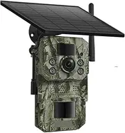 4G 2K 5MP PIR Motion Activated Trigger Time Night Vision IP66 Hunting Trail Wildlife Battery Solar Camera Forest(GPS 4MP 64GB)