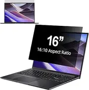 LUSA DESIGN Laptop Privacy Screen 16 Inch, 16:10 Aspect Removable Anti Glare Blue Light Filter Protector, 16inch Computer Monitor Privacy Shield