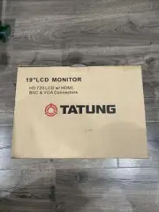 Tatung Monitor TM19W-B 19 Inch LCD MONITOR HD 720 LCD W/ HDMI, BNC & VGA connect