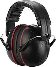 ProCase Noise Cancelling Earmuffs, SNR 34 dB Ear Protection, Adjustable Sound Proof Headphones for Adults Kids, Noise Cancelling Headphones for Autism, Effective Hearing Protection -Red