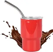 Fun Shot Glasses | 3oz Drinking Cup with Straw - Stainless Steel Bottles for Hot and Cold Beverages, Party Favors for Wedding