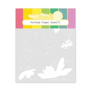 Waffle Flower Painted Flower Stencil
